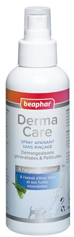 BEAPHAR - DERMACARE - Spray Apaisant pour Chien et Chat - À l'argent Colloïdal, Aloe Vera, & Huiles Essentielles - Apaise Les Démangeaisons - Assainit l’épiderme - Diminue Les Pellicules - 200ml