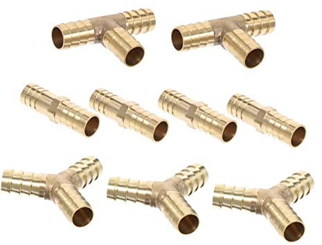 GLEAVI 1 Satz Barb-Schlaucharmaturen gartenschlauch adapter Wasserschlauchanschluss pex Messingbeschläge Quetschfittings aus Messing Crimpen Koppler Kupferne Pagode Zubehör Verbinder