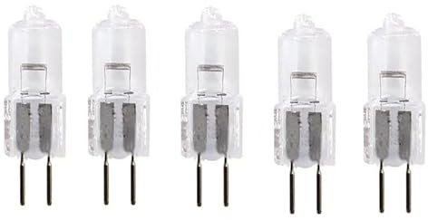 JZLBBC 5 Piezas Bombillas Halógenas Cápsula G5.3 20W 35W 50W 12V G5.3 Bombilla Halogena Regulables Blanco Cálido Para Iluminación De Pista Candelabro,35W