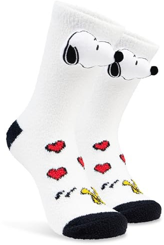 Peanuts Snoopy Damen Kuschelsocken, Rutschfest – Geschenke für Frauen
