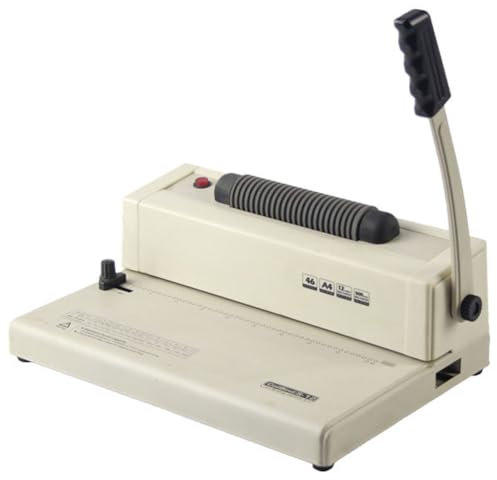 Máquina encuadernadora con perforadora de bobina eléctrica, máquina encuadernadora con perforadora de 46 agujeros, máquina encuadernadora con espiral de encuadernación de libros con margen lateral