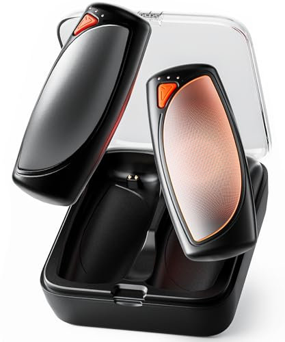 COTOP Handwärmer Elektrisch, 2 Pack Hand Warmers Wiederverwendbar mit Ladecase, 14000 mAh Akku Aufladbar USB c, 3 Stufen Heizung Beidseitig bis zu 55°C, Geschenk für Männer Frauen Camping (Schwarz)