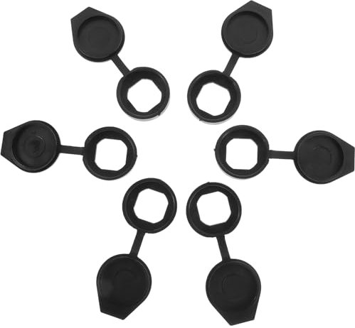 iplusmile 6 Pièces Couvercle Anti-Poussière De Serrure De Porte Noir Étanche À La Pluie Couvercle De Serrure À Came En Plastique Capuchons De Protection D'armoire Couvercle Anti-Poussière