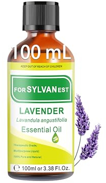 FORSYLVANEST Lavender Essential Oil 100ML – Natural Oil for Diffuser, Humidifier, Aromatherapy, Bath, Candles & Soap Making