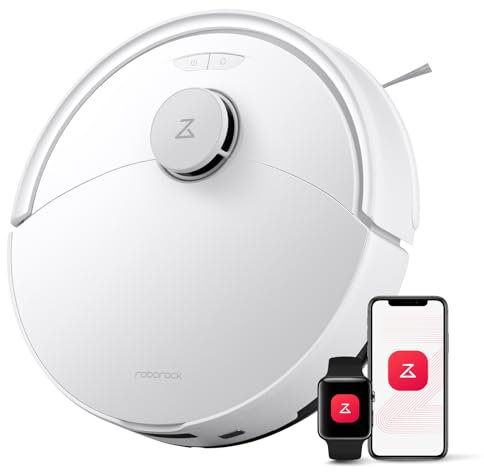 roborock Q10 X5 Robot Aspirador, 10.000 Pa HyperForce, Doble Sistema antienredos, Innovador Cepillo JawScrapers y mopa de Alta Intensidad, tecnología reactiva para Evitar obstáculos,Blanco