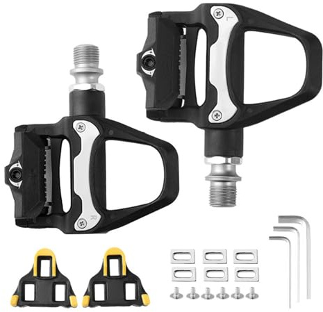 Haodream Roulement étanche, pédales en alliage d'aluminium, pédales de plate-forme larges réglables, vélos, pédales à clic avec crampons, partie de vélo, pédales de vélo plates réglables