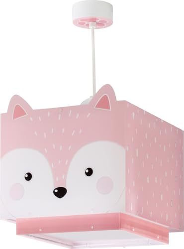 Dalber Lámpara Techo Colgante Infantil Little Fox Rosa 64582M E27