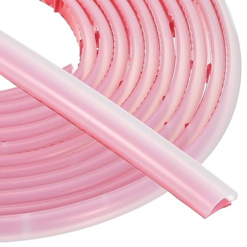 PATIKIL Silicone Weather Stripping 10mm W x 1mm t x 5mm H, 13.1FT/4M Self Adhesive D Shape Weather Stripping Door Seal Strip for Door Frame Window Sealing Large Gap