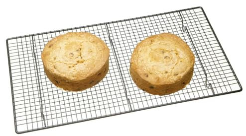 MasterClass Cooling Rack, Non-Stick Coated Cake Cooling Rack, Sleeved, Robust Carbon Steel, 46x26cm