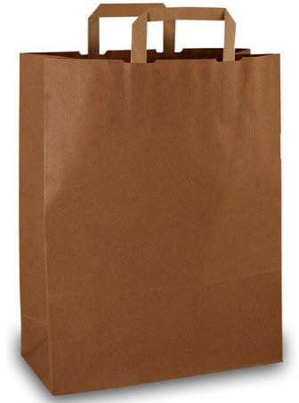 250 Papiertragetaschen braun 22 + 11 x 36 cm