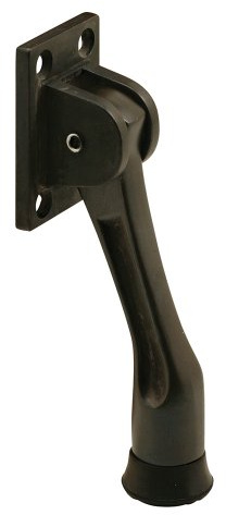 Prime-Line J 4538 Door Stop, Drop Down, 4 Hole, Bronze Finish Heavy Duty, Diecast (Single Pack)