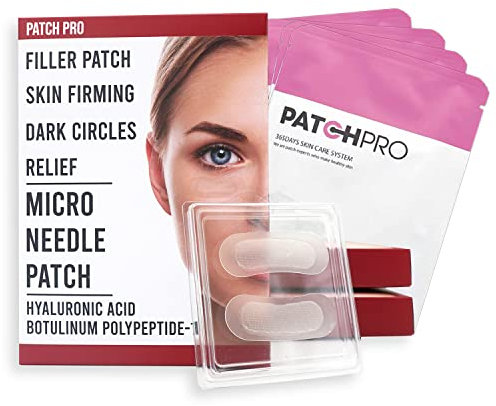 PATCH PRO MICRO NEEDLE PATCH 8 pièces avec d'Acide Hyaluronique pour Ridules, Rides des Yeux, Cernes, Rides du Front Patchs et de Comblement des Rides