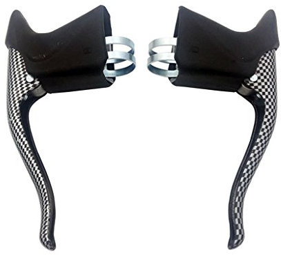 FITYLE 1 Par de Aleaciones Dobles Palancas de de Carretera Que Compiten con de de Manillar, Multicolor