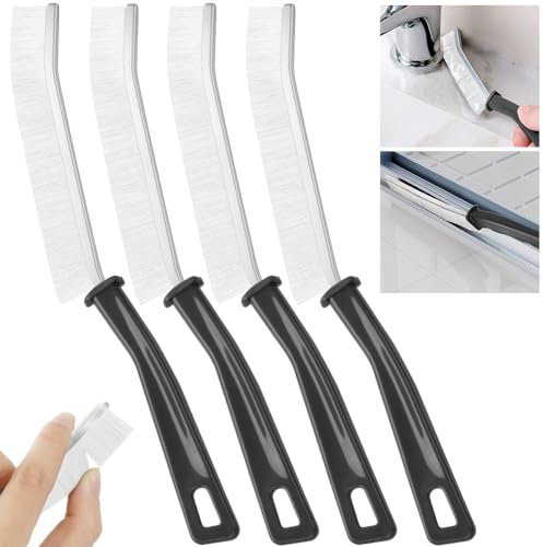 Vicloon Cepillo de limpieza de grietas, cepillo de limpieza de huecos, cepillo de limpieza de baño, cepillo de ranura de ventana, herramientas de limpieza de grietas, cepillos multifuncionales para