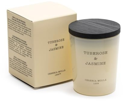 Cereria Molla 1899 | Mini-Kerze Turberose & Jasmine | Duftkerze von 70 g | 20 Stunden Brenndauer | Natürliche Düfte, Recycelbare Verpackung | Handgefertigt