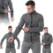 GplHAIN Ropa a Prueba De PUñaladas De 5 Niveles, Chaqueta Táctica, Camiseta De Manga Larga a Prueba De Mordeduras, Desgarros Y PUñaladas, Ropa De Seguridad Anticortes,L-Grey