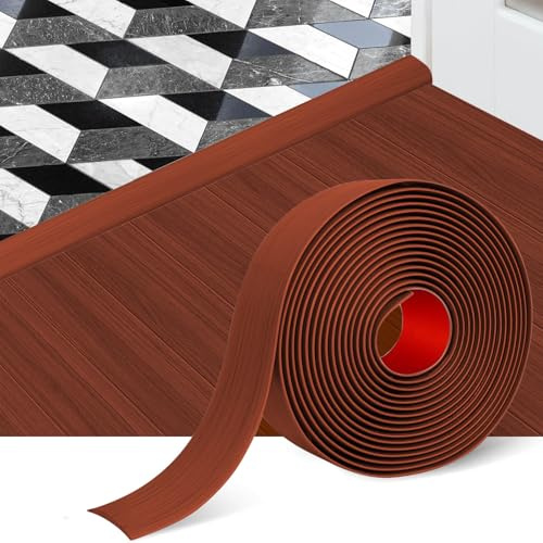 Rusoz Perfil De TransicióN Para Suelo 5 cm, Tapajuntas Suelo Adhesivo, Moqueta Y Azulejos, FáCil De Cortar E Instalar for Joining Floor Gaps (Marrón, 1.2m)