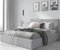 Interbeds Polsterbett Bett Doppelbett mit Stauraum mit Lattenrost Bettkasten Boxspringbett hydrophob gepolsterter Bettrahmen (Hellgrau, 180x200cm)