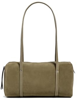 Madewell Women's The Brioche Shoulder Bag in Suede, Worn Olive, One Size