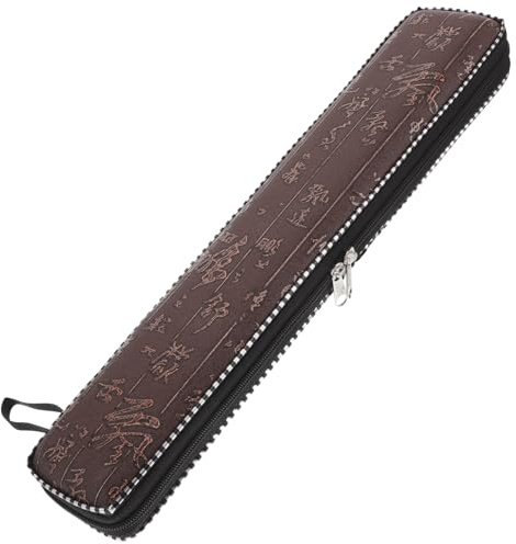 Bamboo Flute Storage Case PU Leather D/c Tune Coffee | Random Color Dirt-resistant Easy to Carry for Orchestras and Schools Waterproof Design, Flexible Storage