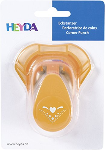 Heyda 203687572 Corner Motif Punch Size Approx. 2.5 cm Heart Design