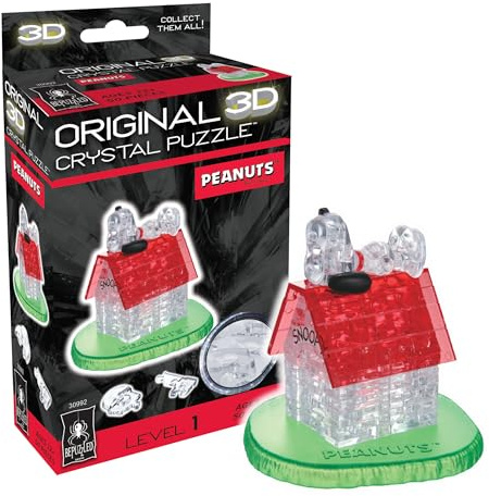BePuzzled | Peanuts Snoopy House Original 3D Crystal Puzzle, Ages 12 and Up