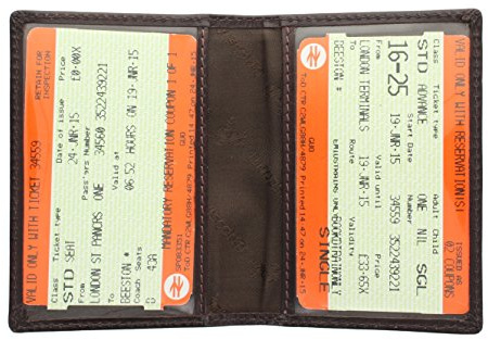 VISCONTI Leather Oyster Card/Travel Pass Holder TC1TC Chocolate
