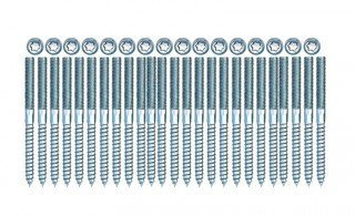 Lot de 25 vis à double filetage en acier galvanisé M8 x 80 TX25