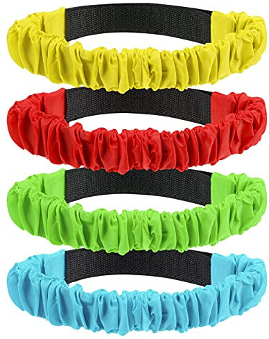 TOYANDONA 12pcs 3 Legged Race Bands, Elastic Three Legged Race Bands Relay Race Games for Kids Adults Birthday Carnival Party Outdoor Family Games