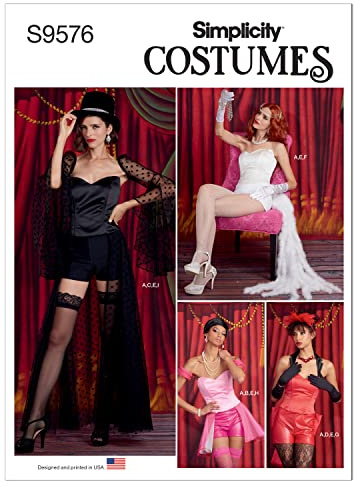 Simplicity SS9576H5 Misses' Corset, Shorts and Skirt Sewing Pattern Kit, Code S9576, Sizes 6-8-10-12-14