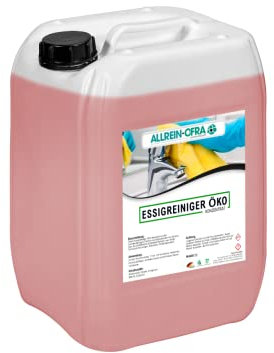 Allrein Essigreiniger Öko. Reinigung von fettige Schmutzverkrustungen, Kalkseifen, Oxidablagerungen. KONZENTRAT (10L)
