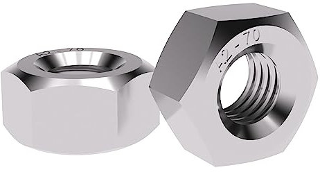 Offgridtec A2 V2A Edelstahl-Sechskantmuttern, DIN 934/ISO 4032 Standard, Korrosionsbeständige Gewindemuttern für den Innen- & Außenbereich, Industriegerechte Installationsbefestigungen (M10, 25 Stück)