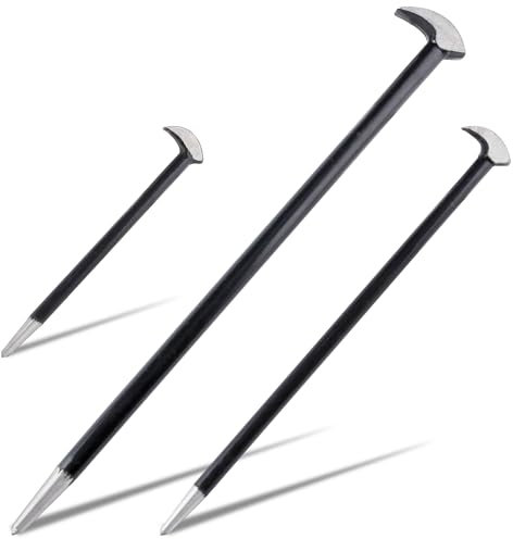 LEONTOOL Juego de 3 barras de palanca de cabezal rodante, juego de barras de palanca de indexación resistentes para maquinaria automotriz, alineación y palanca de maquinaria automotriz, 6 pulgadas, 12