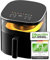aeco TOUCH AirFryer - Friggitrice ad aria calda con finestra illuminata a 270° e display touch digitale, 1700 Watt, 80°-200°, 8 programmi, incluso ricettario