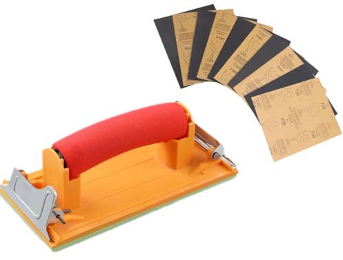 24Pcs Assorted Sandpaper with Sanding Block, 80 to 800 Grit, Handle Tool Sander for Workshop, Automotive, Crafts and Hobbies
