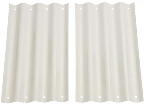 MasYosh Panel Elevado para Cama de Jardín, Tablero de Plantación Seguro y Duradero para Casa, Escuela, Jardín, Villa, Caucho de Acero, 50x28cm, 2 uds. (Blanco Marfil)