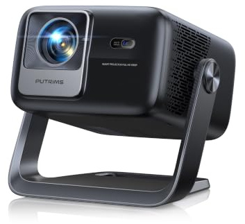 Vidéoprojecteur 4K【Google TV/36W Speaker/1300 ANSI】 Rétroprojecteur Home Cinéma 4K Auto Focus/Keystone Rotatif 360°, Courte Focale, Contrôle Vocal, HDR10 Projecteur Extérieur WiFi6 Bluetooth FHD1080P