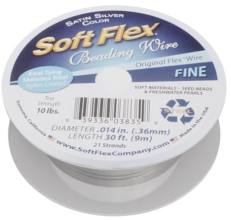 Soft Flex Metal Wire 21-Strand .014-inch x 30'-Satin Silver