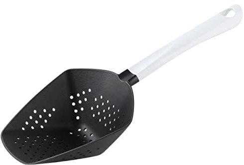 Fackelmann 49264 Cuillère passoire Arcadalina, Écumoire, cuillère écumoire, Plastique, Nylon, Blanc, 31,5 x 13 x 6 cm