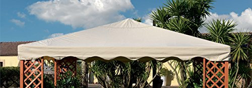 Giardini del Re 17774 Pavillon-Abdeckung, 300 x 300 x 10 cm, Beige
