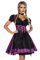 Atixo Damen Premium Dirndl mit Bluse Kleid für besondere Anlässe, lila/schwarz, M