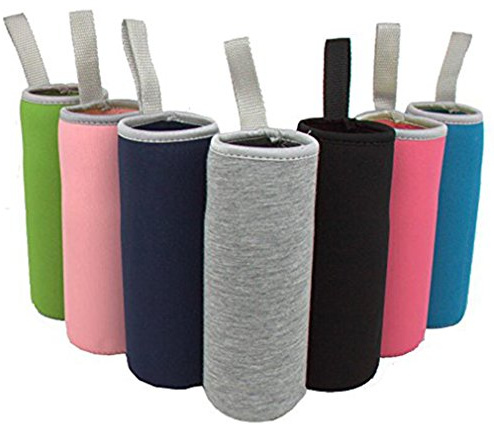 Sunkey 7 Pack Neoprene Water Bottle Sleeve 12oz - 19.4 oz Insulated Collapsible Drink Bottle Covers Carrier, Multi-color