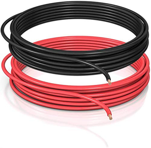 DCSk -2,5mm² - 10m Câble Électrique Unipolaire pour Application Automobile - Véhicule, Voiture, Moto - Type FLRY B Asymétrique 2 5mm2 - Lot de 2 Couleurs (Rouge/Noir) - Longueur de Fil 10 m