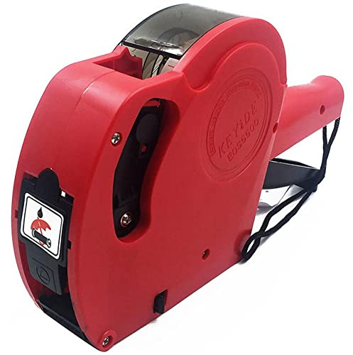 Machine De Prix Étiquette Machine avec Couvercle À 8 Chiffres D'étiquette Mono-Ligne Marquage Kit De Tarification Price Étiquette Autocollant Réapprovisionnement Rouleau pour Bureaux De Vente Au