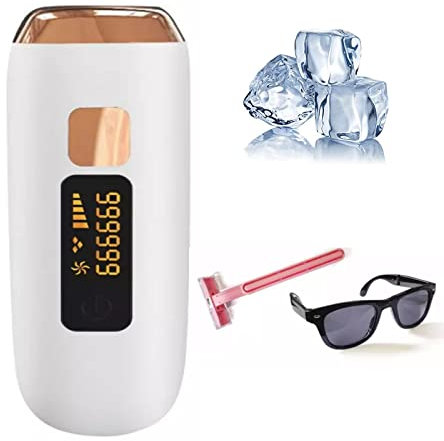 Laser Hair Removal for Women Permanent, Painless at-Home IPL Hair Removal Device Upgraded to 999,999 Flashes, 5 Level Energy Adjustable & 2 Modes for Beautify Skin, Face, Body, Bikini (Gold+White)