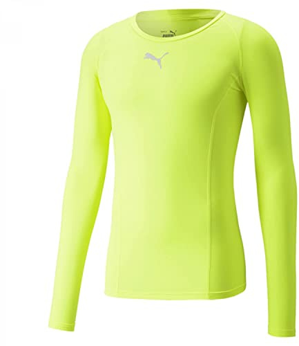 Puma Liga Baselayer Tee LS Maglia A Manica Lunga, Allarme Giallo, L Uomo