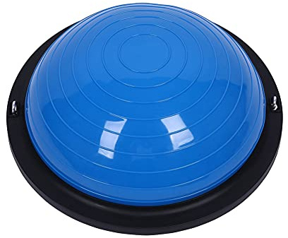 Balance Trainer Fitball Equilibrio Fitness Palla di Allenamento Equilibrio 46 cm con fascia elastica Stazione di Bilanciamento per Yoga Pilates Fitness (Blu)