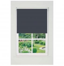 Plain Straight Edge Daylight Roller Blind (165cm Drop) 140cm Slate Grey