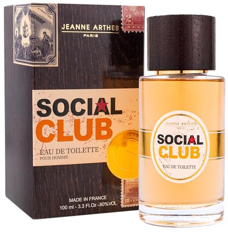 JEANNE ARTHES - Social Club - Eau de Toilette - Pour Homme - Fabriqué en France - 100 ml