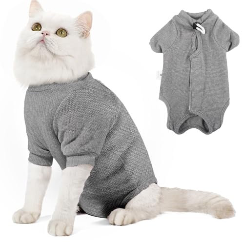 Dotoner Katzen-Chirurgie-Anzug, langärmelig, Bodysuit, Kätzchen, medizinische Weste für Katzen, E-Halsband, Alternative, Angstzustände, Anti-Leck-Pyjama-Kleidung